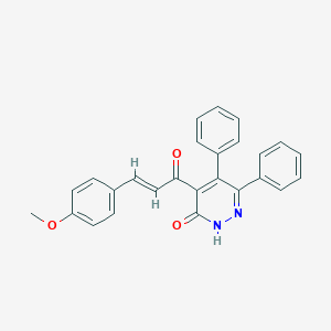 molecular formula C26H20N2O3 B290027 4-(4-Methoxycinnamoyl)-5,6-diphenylpyridazine-3(2H)-one 