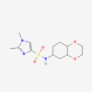 molecular formula C13H21N3O4S B2900270 1,2-dimethyl-N-(octahydrobenzo[b][1,4]dioxin-6-yl)-1H-imidazole-4-sulfonamide CAS No. 1902908-50-2
