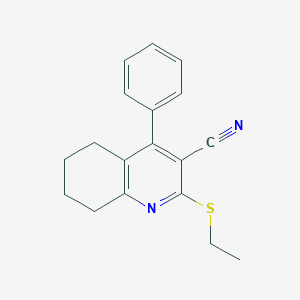 2-(Ethylsulfanyl)-4-phenyl-5,6,7,8-tetrahydro-3-quinolinecarbonitrile