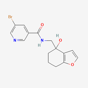 5-bromo-N-((4-hydroxy-4,5,6,7-tetrahydrobenzofuran-4-yl)methyl)nicotinamide