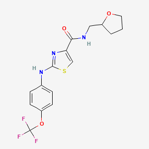 N-((tetrahydrofuran-2-yl)methyl)-2-((4-(trifluoromethoxy)phenyl)amino)thiazole-4-carboxamide