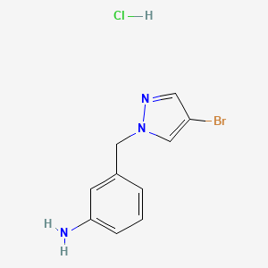 3-[(4-Bromo-1h-pyrazol-1-yl)methyl]aniline hydrochloride