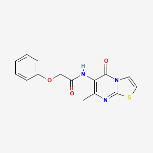 molecular formula C15H13N3O3S B2900310 N-(7-methyl-5-oxo-5H-thiazolo[3,2-a]pyrimidin-6-yl)-2-phenoxyacetamide CAS No. 946305-23-3