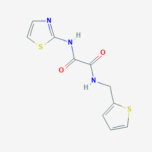 molecular formula C10H9N3O2S2 B2900311 N1-(thiazol-2-yl)-N2-(thiophen-2-ylmethyl)oxalamide CAS No. 920176-47-2
