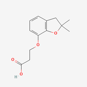molecular formula C13H16O4 B2900322 3-[(2,2-Dimethyl-2,3-dihydro-1-benzofuran-7-yl)oxy]propanoic acid CAS No. 926268-51-1