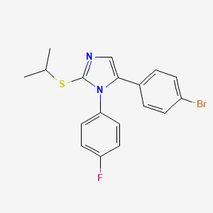 5-(4-bromophenyl)-1-(4-fluorophenyl)-2-(isopropylthio)-1H-imidazole