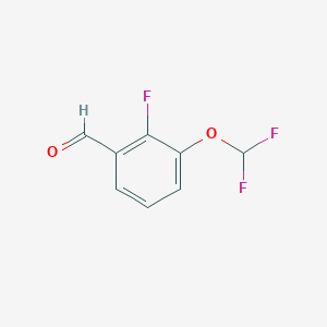 molecular formula C8H5F3O2 B2900336 3-(Difluoromethoxy)-2-fluorobenzaldehyde CAS No. 1214347-54-2