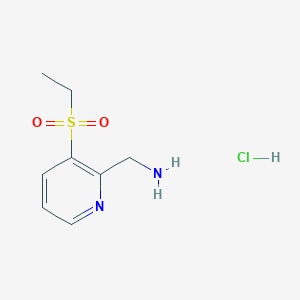 molecular formula C8H13ClN2O2S B2900344 (3-Ethylsulfonylpyridin-2-yl)methanamine;hydrochloride CAS No. 2413867-23-7