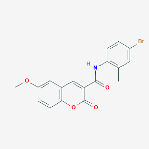 molecular formula C18H14BrNO4 B2900352 N-(4-bromo-2-methylphenyl)-6-methoxy-2-oxo-2H-chromene-3-carboxamide CAS No. 825599-79-9