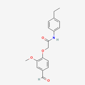 molecular formula C18H19NO4 B2900353 N-(4-ethylphenyl)-2-(4-formyl-2-methoxyphenoxy)acetamide CAS No. 446040-72-8