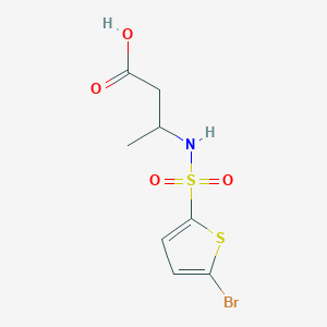 molecular formula C8H10BrNO4S2 B2900357 3-[(5-Bromothiophen-2-yl)sulfonylamino]butanoic acid CAS No. 1098372-09-8