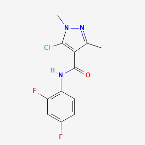 molecular formula C12H10ClF2N3O B2900367 5-chloro-N-(2,4-difluorophenyl)-1,3-dimethyl-1H-pyrazole-4-carboxamide CAS No. 158713-24-7