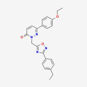 molecular formula C23H22N4O3 B2900368 6-(4-ethoxyphenyl)-2-((3-(4-ethylphenyl)-1,2,4-oxadiazol-5-yl)methyl)pyridazin-3(2H)-one CAS No. 1207012-70-1
