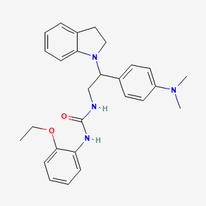 molecular formula C27H32N4O2 B2900382 1-(2-(4-(Dimethylamino)phenyl)-2-(indolin-1-yl)ethyl)-3-(2-ethoxyphenyl)urea CAS No. 1172265-41-6