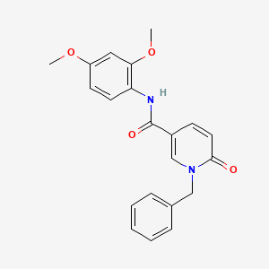 molecular formula C21H20N2O4 B2900384 1-benzyl-N-(2,4-dimethoxyphenyl)-6-oxo-1,6-dihydropyridine-3-carboxamide CAS No. 1004256-30-7