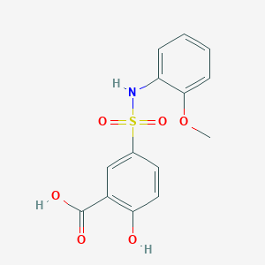 molecular formula C14H13NO6S B2900388 2-Hydroxy-5-[(2-methoxyphenyl)sulfamoyl]benzoic acid CAS No. 262282-50-8