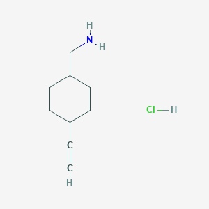 molecular formula C9H16ClN B2900396 (trans-4-Ethynylcyclohexyl)methanamine hydrochloride CAS No. 2098115-32-1