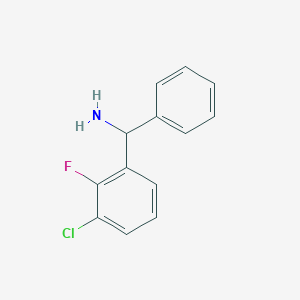 molecular formula C13H11ClFN B2900399 (3-Chloro-2-fluorophenyl)(phenyl)methanamine CAS No. 1341318-54-4
