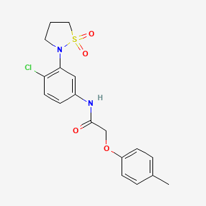 molecular formula C18H19ClN2O4S B2900402 N-(4-chloro-3-(1,1-dioxidoisothiazolidin-2-yl)phenyl)-2-(p-tolyloxy)acetamide CAS No. 951519-19-0