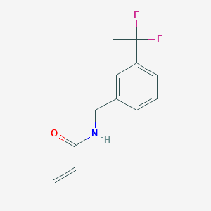 molecular formula C12H13F2NO B2900404 N-[[3-(1,1-Difluoroethyl)phenyl]methyl]prop-2-enamide CAS No. 2361638-15-3