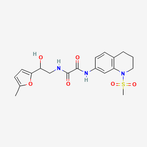 molecular formula C19H23N3O6S B2900406 N1-(2-hydroxy-2-(5-methylfuran-2-yl)ethyl)-N2-(1-(methylsulfonyl)-1,2,3,4-tetrahydroquinolin-7-yl)oxalamide CAS No. 1251552-91-6