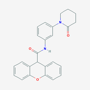 molecular formula C25H22N2O3 B2900416 N-[3-(2-oxopiperidin-1-yl)phenyl]-9H-xanthene-9-carboxamide CAS No. 1210461-42-9