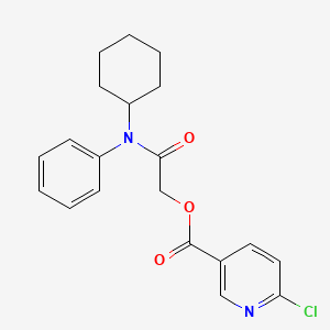 molecular formula C20H21ClN2O3 B2900418 [2-(N-cyclohexylanilino)-2-oxoethyl] 6-chloropyridine-3-carboxylate CAS No. 926174-37-0