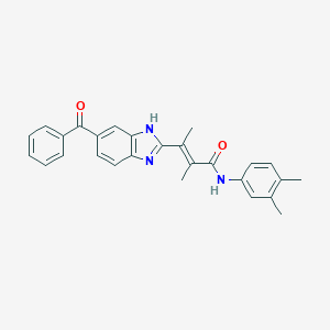 3-(5-benzoyl-1H-benzimidazol-2-yl)-N-(3,4-dimethylphenyl)-2-methyl-2-butenamide