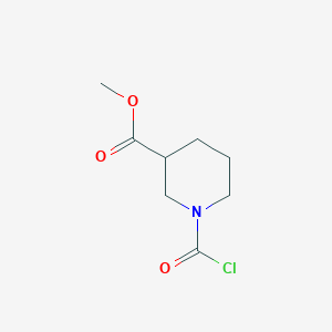 molecular formula C8H12ClNO3 B2900421 Methyl 1-carbonochloridoylpiperidine-3-carboxylate CAS No. 2168231-86-3