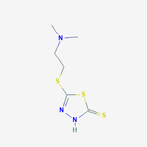 molecular formula C6H11N3S3 B290043 5-{[2-(Dimethylamino)ethyl]sulfanyl}-1,3,4-thiadiazol-2-yl hydrosulfide CAS No. 89723-76-2