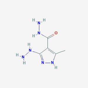 molecular formula C5H10N6O B290044 5-hydrazino-3-methyl-1H-pyrazole-4-carbohydrazide 