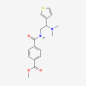 molecular formula C17H20N2O3S B2900444 Methyl 4-((2-(dimethylamino)-2-(thiophen-3-yl)ethyl)carbamoyl)benzoate CAS No. 1211826-50-4