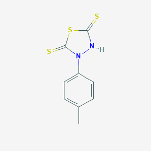molecular formula C9H8N2S3 B290046 3-(4-methylphenyl)-5-sulfanyl-1,3,4-thiadiazole-2(3H)-thione 