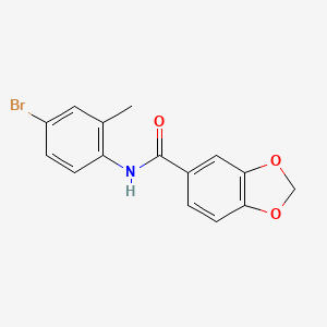 molecular formula C15H12BrNO3 B2900462 N-(4-bromo-2-methylphenyl)-1,3-benzodioxole-5-carboxamide CAS No. 349114-16-5