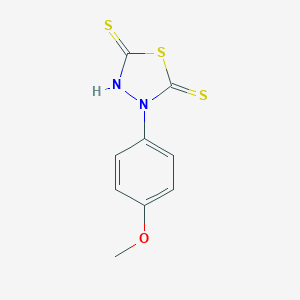 molecular formula C9H8N2OS3 B290047 3-(4-methoxyphenyl)-5-sulfanyl-1,3,4-thiadiazole-2(3H)-thione 