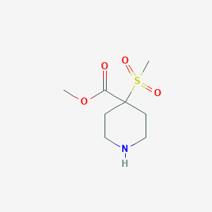 molecular formula C8H15NO4S B2900478 Methyl 4-methylsulfonylpiperidine-4-carboxylate CAS No. 2168367-70-0