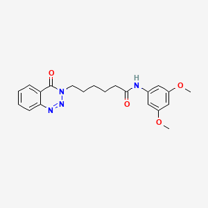 molecular formula C21H24N4O4 B2900483 N-(3,5-dimethoxyphenyl)-6-(4-oxo-1,2,3-benzotriazin-3-yl)hexanamide CAS No. 880811-36-9