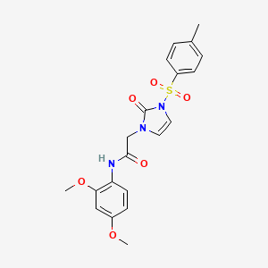 molecular formula C20H21N3O6S B2900497 N-(2,4-dimethoxyphenyl)-2-(2-oxo-3-tosyl-2,3-dihydro-1H-imidazol-1-yl)acetamide CAS No. 941927-43-1