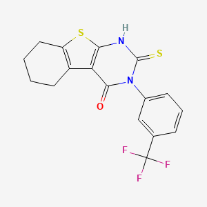 2-sulfanylidene-3-[3-(trifluoromethyl)phenyl]-5,6,7,8-tetrahydro-1H-[1]benzothiolo[2,3-d]pyrimidin-4-one