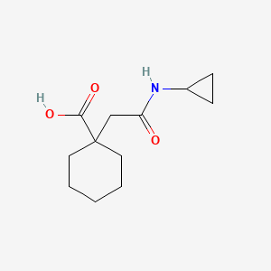 molecular formula C12H19NO3 B2900512 1-[(Cyclopropylcarbamoyl)methyl]cyclohexane-1-carboxylic acid CAS No. 848316-26-7