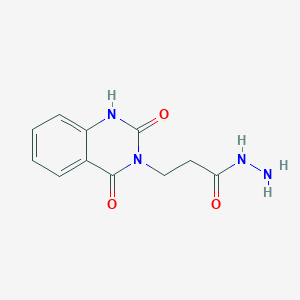 molecular formula C11H12N4O3 B2900514 3-(2,4-Dioxo-1,2,3,4-tetrahydroquinazolin-3-yl)propanehydrazide CAS No. 1206107-65-4