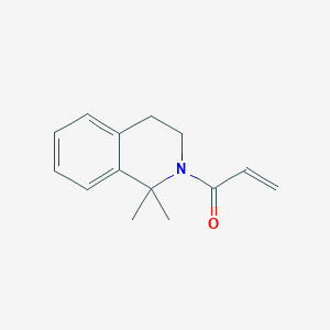 molecular formula C14H17NO B2900515 1-(1,1-Dimethyl-3,4-dihydroisoquinolin-2-yl)prop-2-en-1-one CAS No. 2176573-44-5