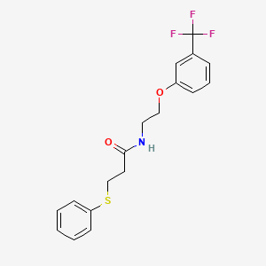 3-(phenylthio)-N-(2-(3-(trifluoromethyl)phenoxy)ethyl)propanamide
