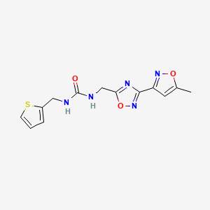 1-((3-(5-Methylisoxazol-3-yl)-1,2,4-oxadiazol-5-yl)methyl)-3-(thiophen-2-ylmethyl)urea