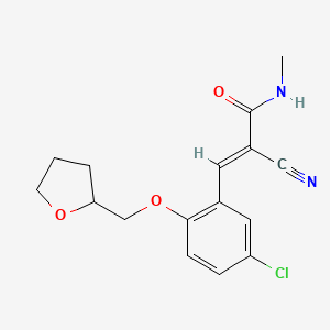 (E)-3-[5-Chloro-2-(oxolan-2-ylmethoxy)phenyl]-2-cyano-N-methylprop-2-enamide