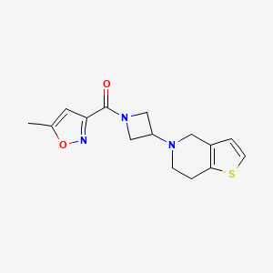 (3-(6,7-dihydrothieno[3,2-c]pyridin-5(4H)-yl)azetidin-1-yl)(5-methylisoxazol-3-yl)methanone