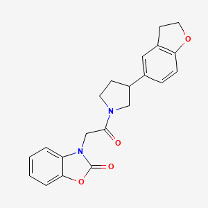 3-{2-[3-(2,3-Dihydro-1-benzofuran-5-yl)pyrrolidin-1-yl]-2-oxoethyl}-2,3-dihydro-1,3-benzoxazol-2-one