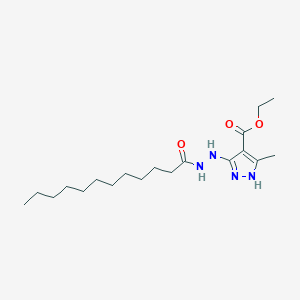 molecular formula C19H34N4O3 B290053 ethyl 5-(2-dodecanoylhydrazino)-3-methyl-1H-pyrazole-4-carboxylate 