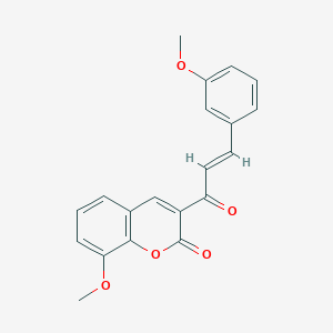 molecular formula C20H16O5 B2900532 8-methoxy-3-[(2E)-3-(3-methoxyphenyl)prop-2-enoyl]-2H-chromen-2-one CAS No. 690214-62-1