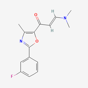 (2E)-3-(dimethylamino)-1-[2-(3-fluorophenyl)-4-methyl-1,3-oxazol-5-yl]prop-2-en-1-one